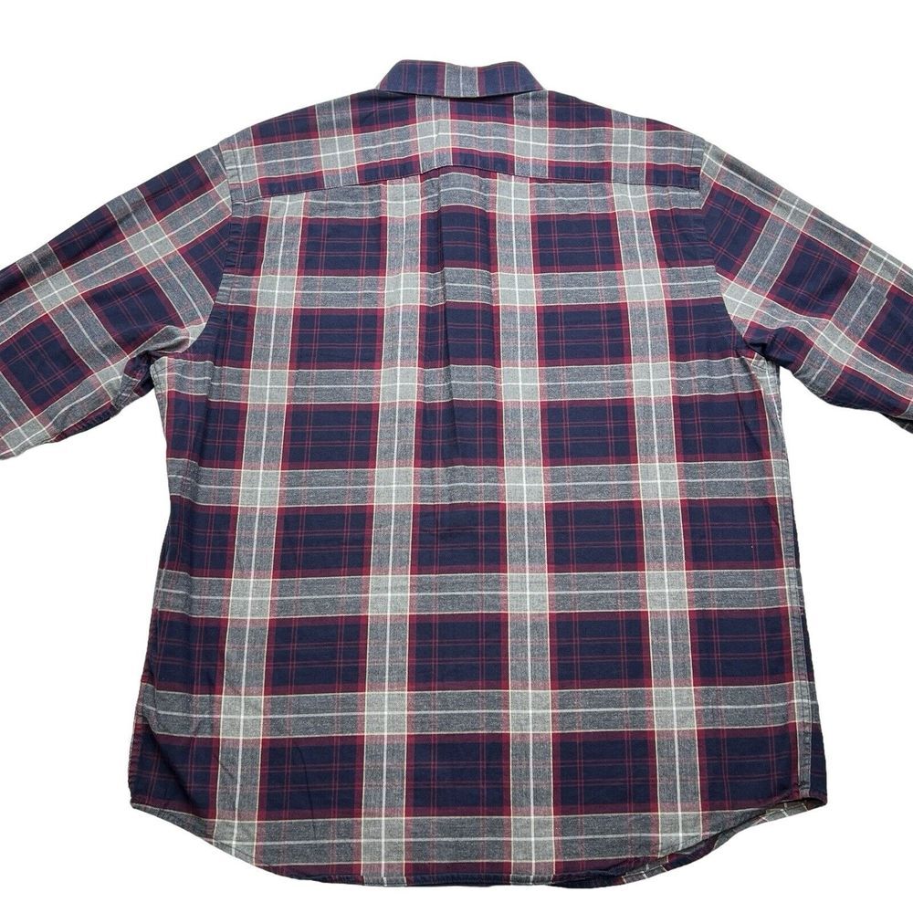 UNTUCKit Shirt Men's Blue Plaid Button Up Cotton Long Sleeve Shirt Size Medium - Picture 4 of 8